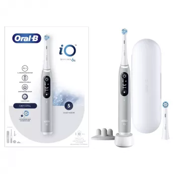 Oral-B iO 6S Οδοντόβουρτσα δονήσεων ενηλίκων γκρι, λευκό