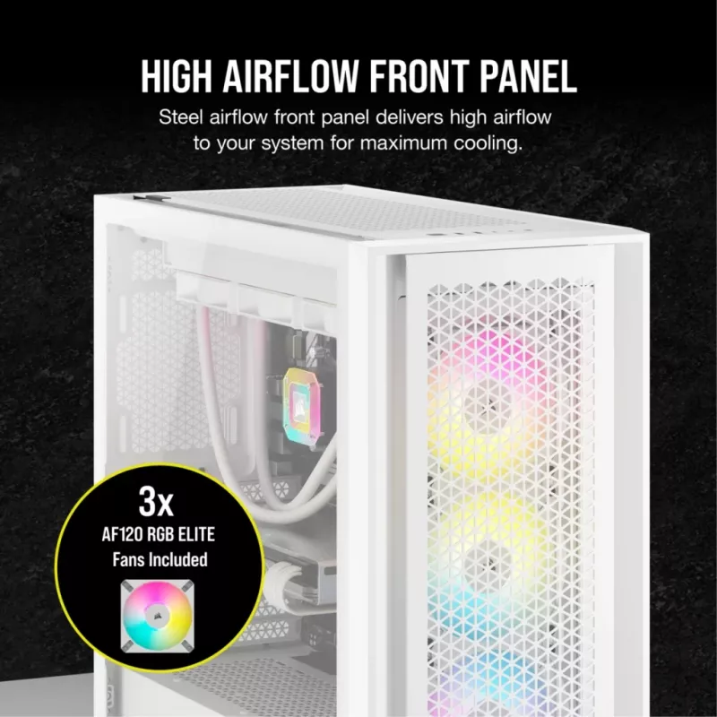 Κουτί PC Corsair iCUE 5000D RGB Airflow Midi-Tower Λευκό
