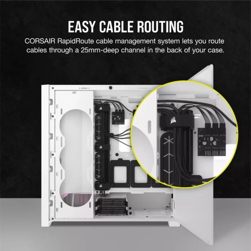 Κουτί PC Corsair iCUE 5000D RGB Airflow Midi-Tower Λευκό