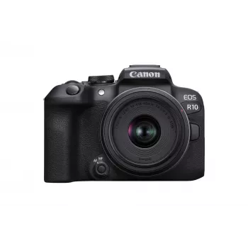 Canon EOS R10 + RF-S 18-45mm F4.5-6.3 IS STM MILC 24.2 MP CMOS 6000 x 4000 Pixel Μαύρο