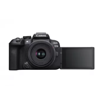 Canon EOS R10 + RF-S 18-45mm F4.5-6.3 IS STM MILC 24.2 MP CMOS 6000 x 4000 Pixel Μαύρο