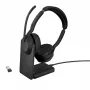 Jabra Evolve2 55 - Link380a UC Stereo (με βάση), ασύρματα, γραφείο/callcenter, 20 - 20000 Hz, 130 g, ακουστικά, μαύρα