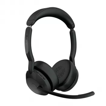 Jabra Evolve2 55 - Link380a UC Stereo (με βάση), ασύρματα, γραφείο/callcenter, 20 - 20000 Hz, 130 g, ακουστικά, μαύρα