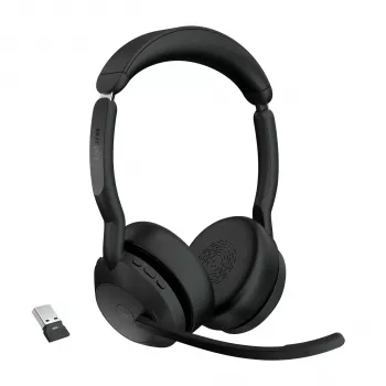 Jabra Evolve2 55 - Link380a MS Stereo, ασύρματα, γραφείο/callcenter, 20 - 20000 Hz, 130 g, ακουστικά, μαύρα