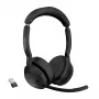 Jabra Evolve2 55 - Link380a MS Stereo, ασύρματα, γραφείο/callcenter, 20 - 20000 Hz, 130 g, ακουστικά, μαύρα