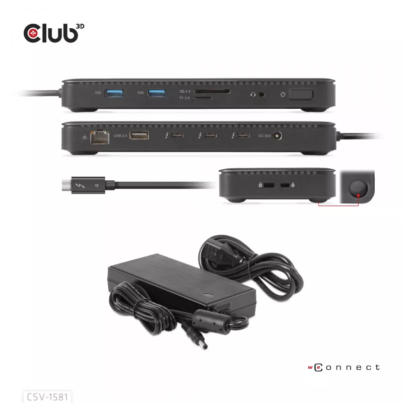 Σταθμός σύνδεσης CLUB3D Thunderbolt 4 Certified 11-in-1 140W