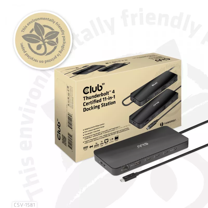 Σταθμός σύνδεσης CLUB3D Thunderbolt 4 Certified 11-in-1 140W