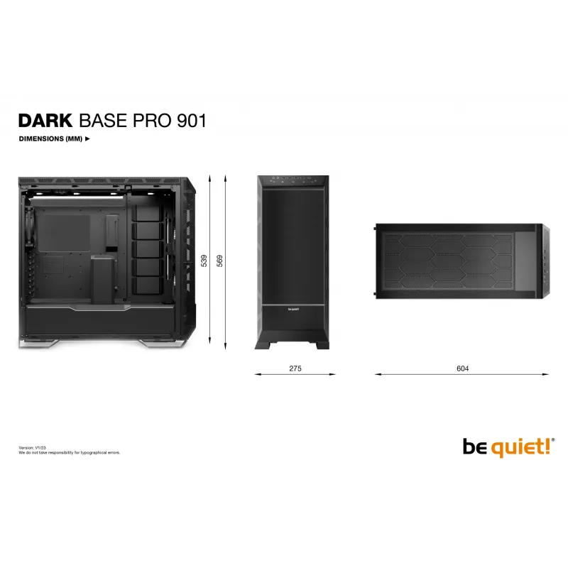 Κουτί υπολογιστή be quiet! DARK BASE PRO 901 | Full Tower | Μαύρο