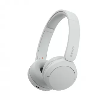 Sony WH-CH520 ασύρματα ακουστικά on-ear, Bluetooth 5.2, 50 ώρες αναπαραγωγής, φόρτιση USB-C, λευκό