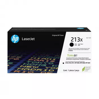 HP 213X Υψηλής Απόδοσης Μαύρο Γνήσιο Μελανοδοχείο Toner LaserJet, 9000 σελίδες, Μαύρο, 1 τεμ.