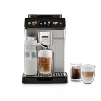 Μηχανή Espresso De’Longhi ECAM450.65.S — πλήρως αυτόματη, δοχείο νερού 1,8 L, δοχείο κόκκων 300 g, 19 bar, ενσωματωμένος μύλος, Wi‑Fi, οθόνη TFT