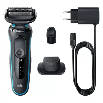 Braun Series 5 51-M1200s Ανδρική Ξυριστική Μηχανή Ξυριστική Μηχανή με Λεπίδες Trimmer Μαύρο, Μπλε