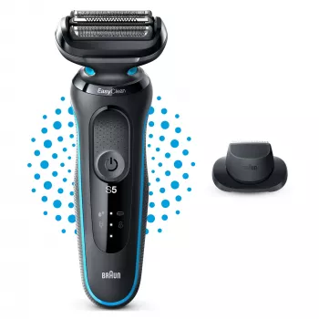 Braun Series 5 51-M1200s Ανδρική Ξυριστική Μηχανή Ξυριστική Μηχανή με Λεπίδες Trimmer Μαύρο, Μπλε