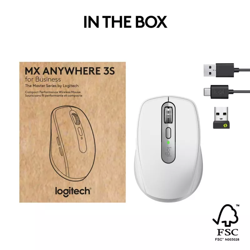 LOGITECH Mx Anywhere 3s For Business - Ανοιχτό Γκρι - Emea28-935