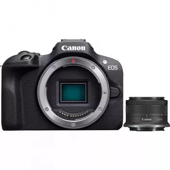 Canon EOS R100 + RF-S 18-45mm F4.5-6.3 IS STM Kit MILC 24,1 MP CMOS 6000 x 4000 Pixel Μαύρο
