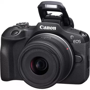Canon EOS R100 + RF-S 18-45mm F4.5-6.3 IS STM Kit MILC 24,1 MP CMOS 6000 x 4000 Pixel Μαύρο