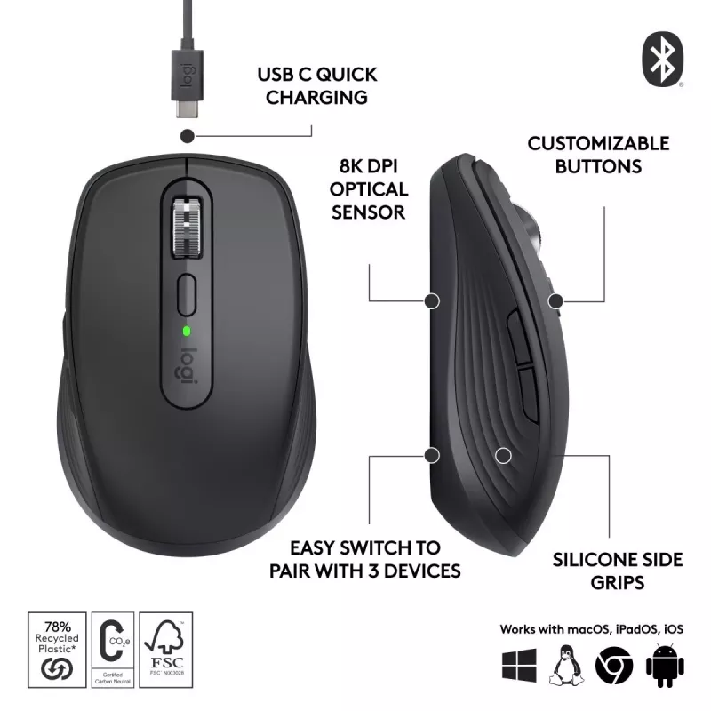 LOGITECH Mx Anywhere 3s Ασύρματο ποντίκι