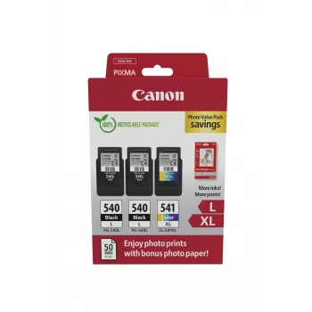 Canon 5224B015 Μελανοταινία 3 τεμ. Γνήσια Μαύρο, Κυανό, Ματζέντα, Κίτρινο