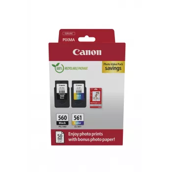 Canon 3713C008 Μελανοταινία 2 τεμ. Γνήσια Μαύρο, Κυανό, Ματζέντα, Κίτρινο