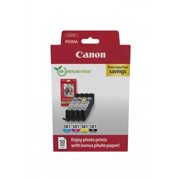 Canon 2106C006 Μελανοταινία 4 τεμ. Γνήσια Μαύρο, Κυανό, Ματζέντα, Κίτρινο