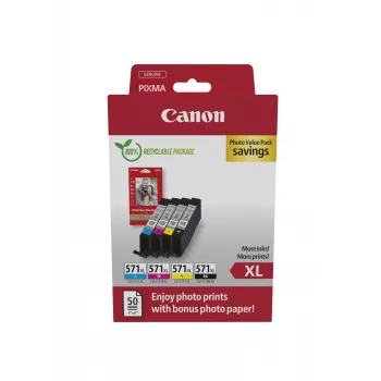 Canon 0332C006 Μελανοταινία 4 τεμ. Γνήσια High (XL) Yield Μαύρο, Κυανό, Ματζέντα, Κίτρινο