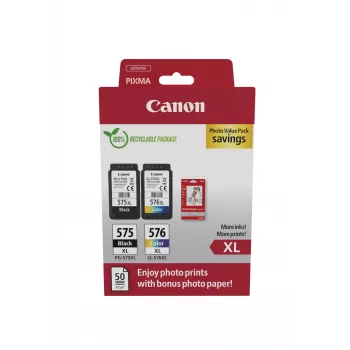 Canon 5437C006 μελανοδοχείο 2 τεμ. γνήσιο υψηλής απόδοσης (XL) μαύρο, κυανό, ματζέντα, κίτρινο