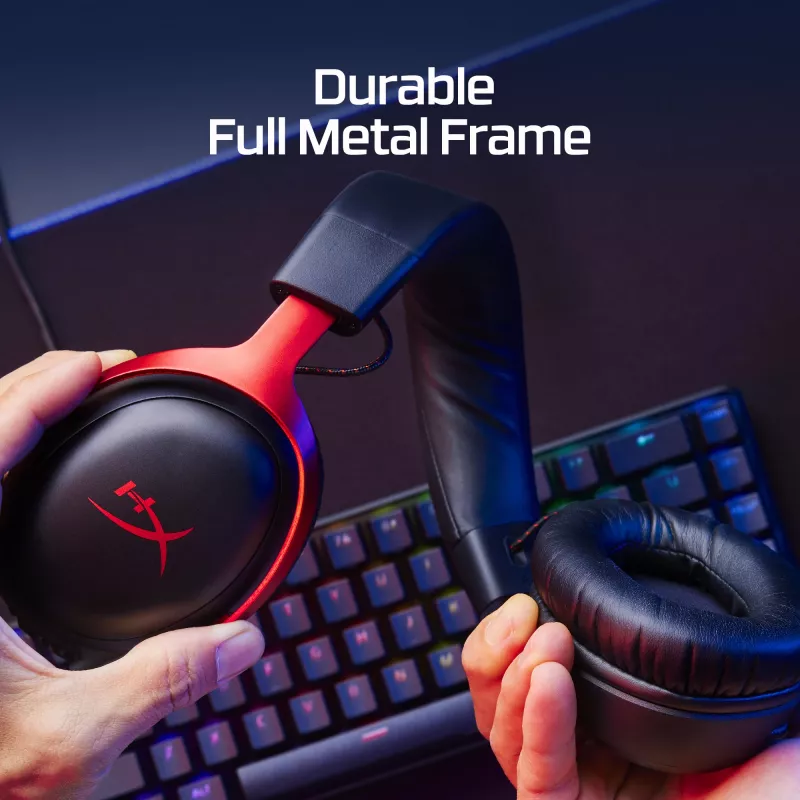 HyperX Cloud III - Gaming ακουστικά (μαύρο/κόκκινο)