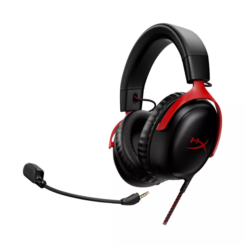 HyperX Cloud III - Gaming ακουστικά (μαύρο/κόκκινο)