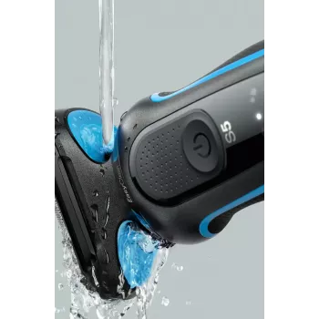 Braun 51-B1000s ξυριστική μηχανή με πλέγμα μαύρο, μπλε