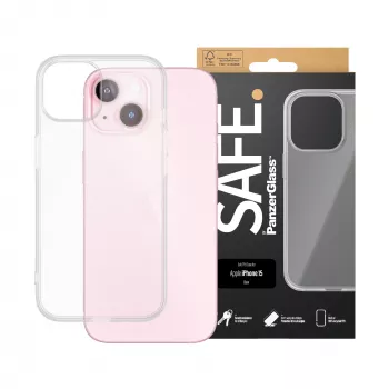 PanzerGlass SAFE. by ® Θήκη TPU Διαφανής iPhone 15, Θήκη, Apple, Apple - iPhone 15, Διαφανής