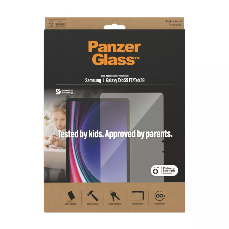 PanzerGlass ®️ Μεμβράνη προστασίας οθόνης Samsung Galaxy Tab S9 FE | S9 | Ultra-Wide Fit