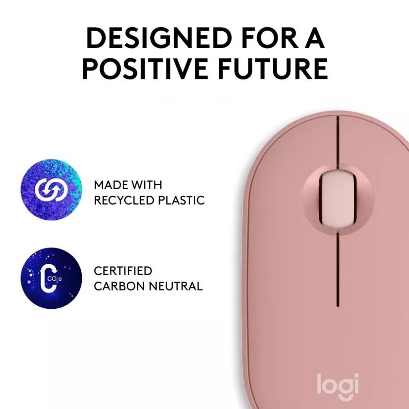 LOGITECH Pebble 2 M350s Ασύρματο Οπτικό Ποντίκι ροζ