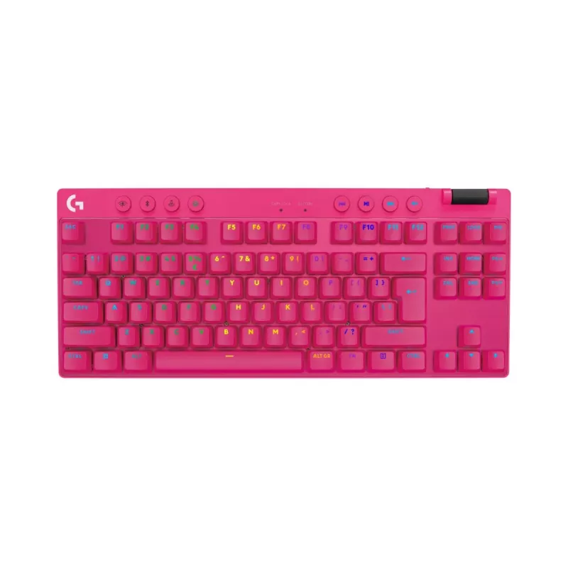 LOGITECH G Pro X TKL Lightspeed Πληκτρολόγιο Gaming - Bluetooth - ροζ US International απτικό
