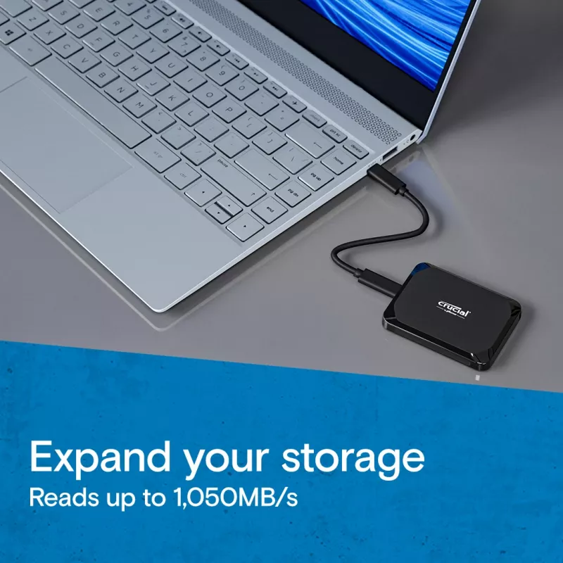 MICRON / CRUCIAL Φορητός SSD – Crucial X9 – 1 TB – USB-C 3.2 Gen 2