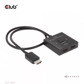 CLUB3D HDMI 2-in-1 αμφίδρομος διακόπτης 8K60Hz 4K120Hz CSV-1384