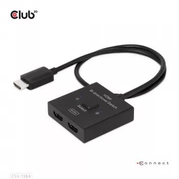 CLUB3D HDMI 2-in-1 αμφίδρομος διακόπτης 8K60Hz 4K120Hz CSV-1384