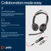 HP Poly Blackwire 5220 Stereo USB-C Headset + βύσμα 3,5 mm + προσαρμογέας USB-C/A