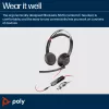 HP Poly Blackwire 5220 Stereo USB-C Headset + βύσμα 3,5 mm + προσαρμογέας USB-C/A