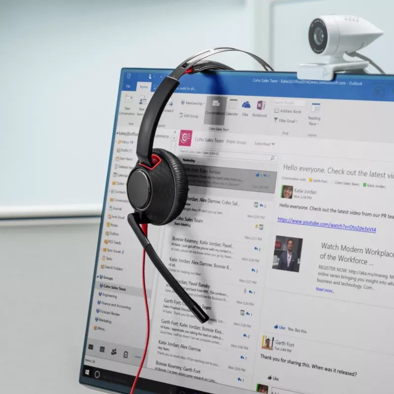 HP Poly Blackwire 5220 Stereo USB-C Headset + βύσμα 3,5 mm + προσαρμογέας USB-C/A