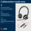 HP Poly Blackwire 8225 Stereo Microsoft Teams πιστοποιημένο USB-C Headset + προσαρμογέας USB-C/A