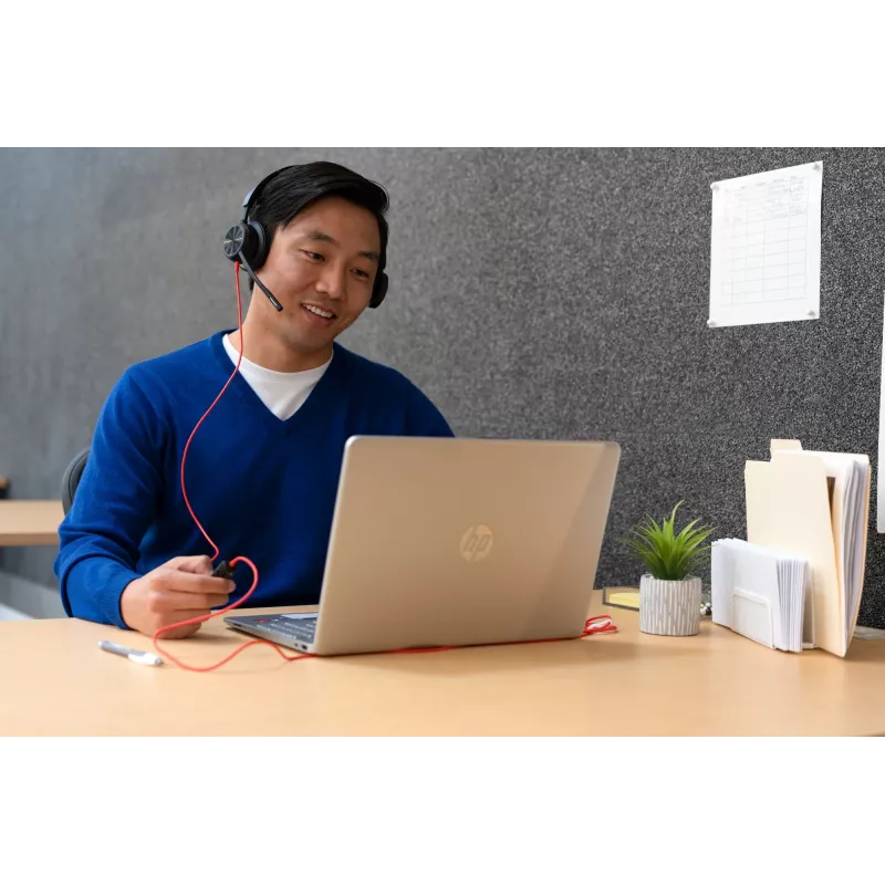 HP Poly Blackwire 8225 Stereo Microsoft Teams πιστοποιημένο USB-C Headset + προσαρμογέας USB-C/A
