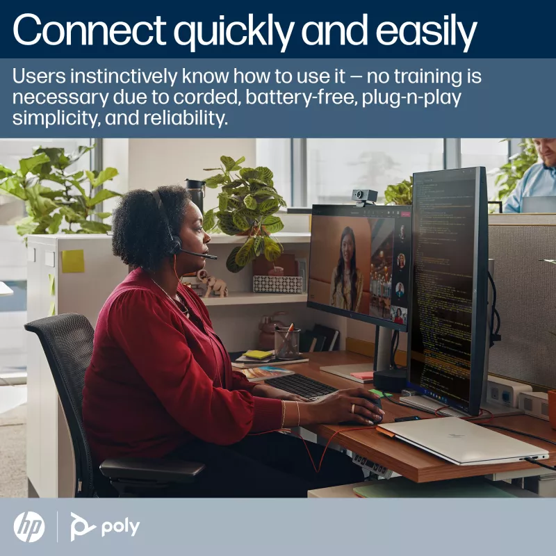 HP Poly Blackwire 3320 Stereo Microsoft Teams Certified USB-C Headset +προσαρμογέας USB-C/A