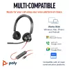 HP Poly Blackwire 3320 Stereo Microsoft Teams Certified USB-C Headset +προσαρμογέας USB-C/A