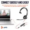 HP Poly Blackwire 3315 Mono USB-C Headset +βύσμα 3,5 mm + προσαρμογέας USB-C/A