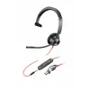 HP Poly Blackwire 3315 Mono USB-C Headset +βύσμα 3,5 mm + προσαρμογέας USB-C/A