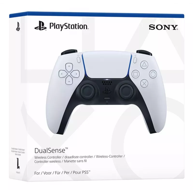 Gamepad Sony DualSense Wireless Controller V2 – PlayStation 5, Bluetooth/USB, USB-C, ενσωματωμένη μπαταρία, λευκό