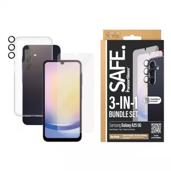 PanzerGlass SAFE. by ® 3-in-1 Πακέτο προστασίας Samsung Galaxy A25 5G