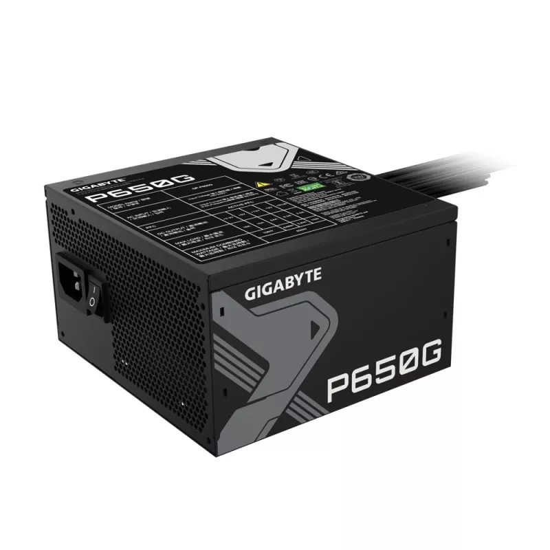 GIGABYTE GP-P650G Τροφοδοτικό 650 W 20+4 pin ATX ATX Μαύρο