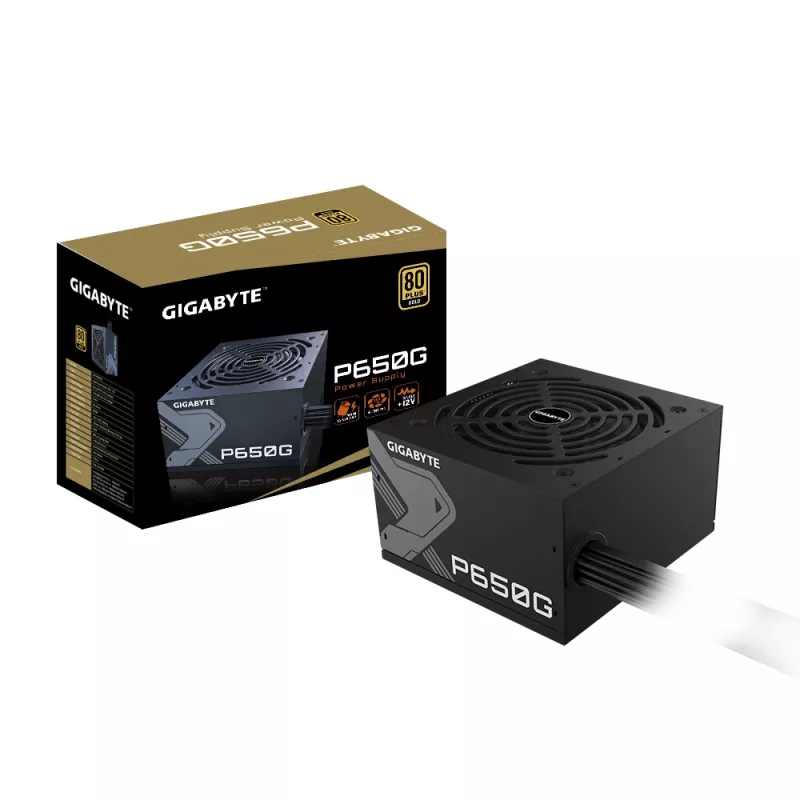 GIGABYTE GP-P650G Τροφοδοτικό 650 W 20+4 pin ATX ATX Μαύρο