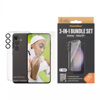 PanzerGlass ® πακέτο προστασίας 3-in-1 Samsung Galaxy S24+ | Ultra-Wide Fit με EasyAligner